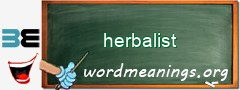 WordMeaning blackboard for herbalist